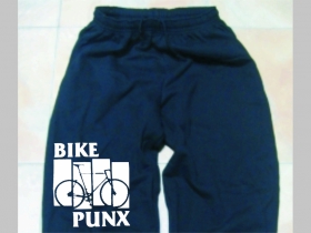 Bike Punx  čierne teplákové kraťasy s tlačeným logom